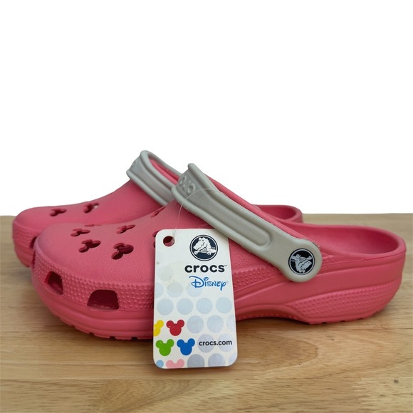 CROCS Shoes - NEW Crocs Disney Mickey Mouse Clogs Women Size 8-9 Pink Pearl Slip On Shoes